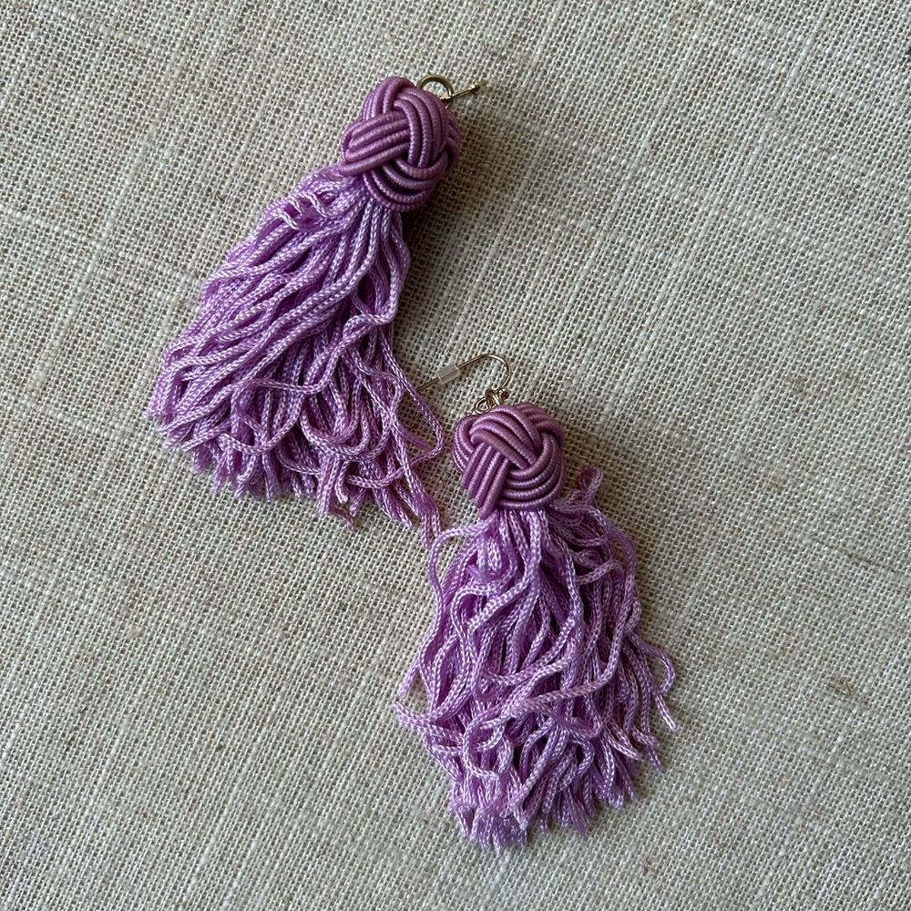 Lilac Tassel Earrings